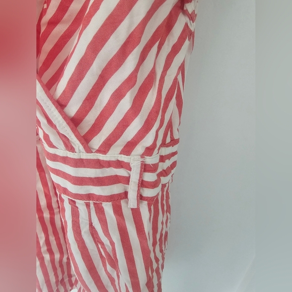 LOFT Red and White Striped Jumpsuit - Picture 3 of 9